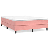 Vidaxl boxspring bed fluweel roze 140x200 cm
