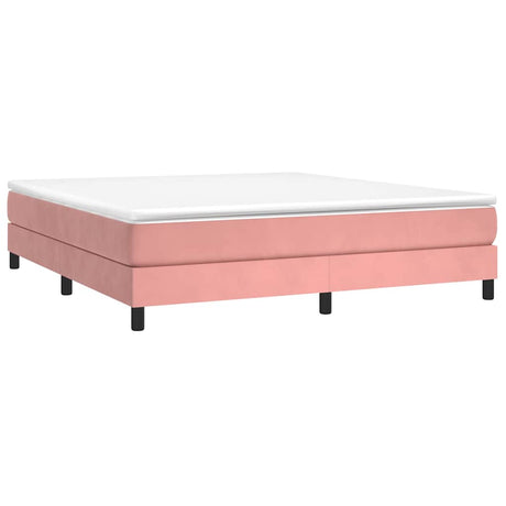 Vidaxl boxspring bed fluweel roze 160x200 cm