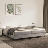 Vidaxl boxspring bed 200x200 cm fluweel lichtgrijs