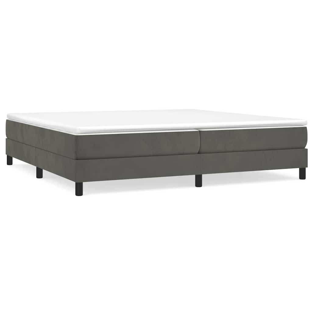 Vidaxl boxspring bed 200x200 cm fluweel donkergrijs