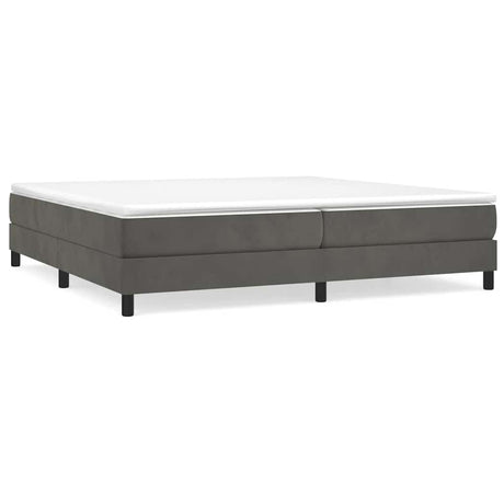 Vidaxl boxspring bed 200x200 cm fluweel donkergrijs