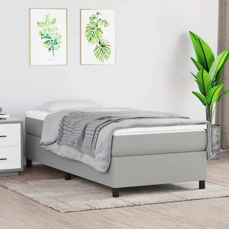 Vidaxl boxspring bed 90x190 cm stof lichtgrijs