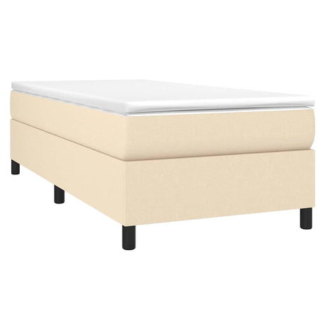 Vidaxl boxspring bed 100x200 cm stof crèmekleurig