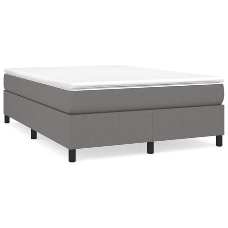 Vidaxl boxspring bed stof donkergrijs 140x200 cm