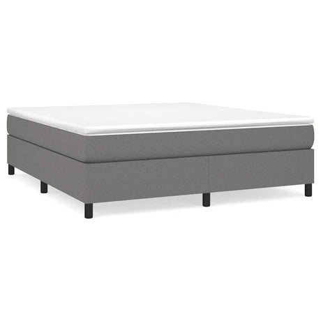 Vidaxl boxspring bed stof donkergrijs 160x200 cm