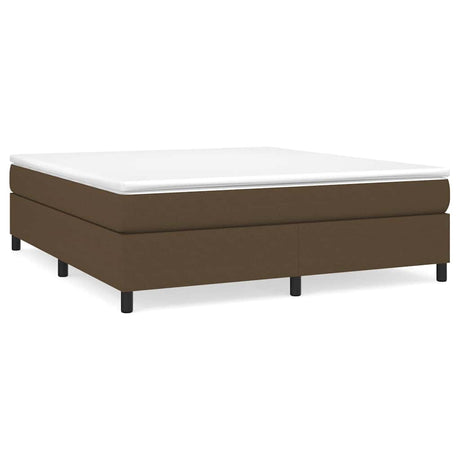 Vidaxl boxspring bed stof donkerbruin 160x200 cm