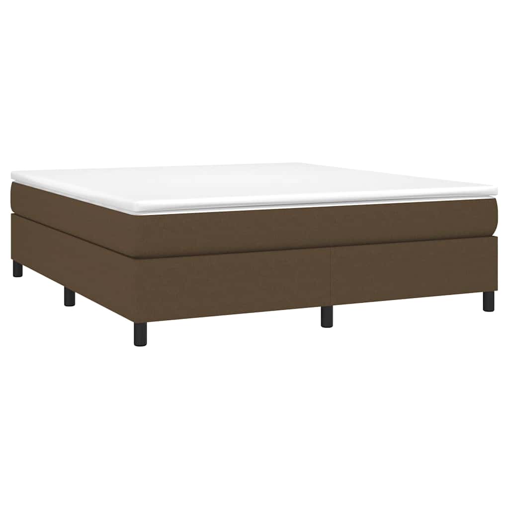Vidaxl boxspring bed stof donkerbruin 160x200 cm