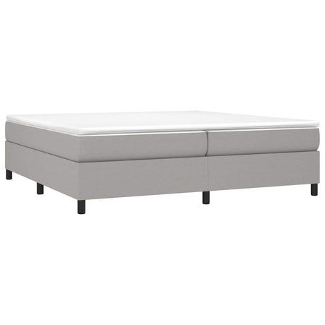 Vidaxl boxspring bed stof lichtgrijs 200x200 cm