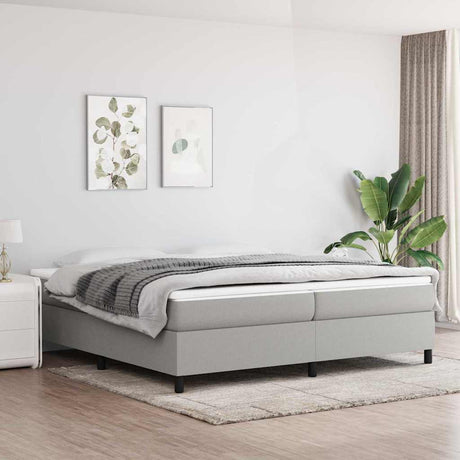 Vidaxl boxspring bed stof lichtgrijs 200x200 cm
