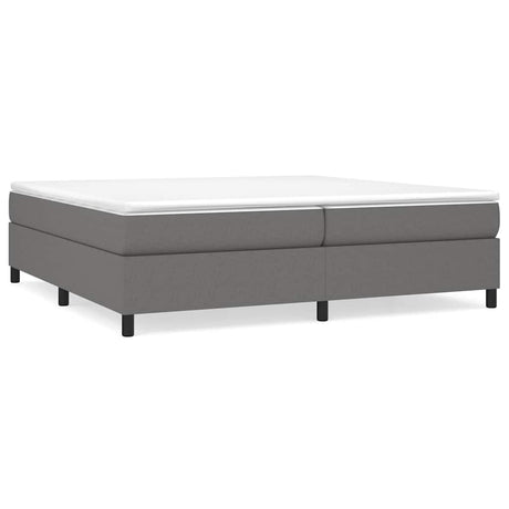 Vidaxl boxspring bed stof donkergrijs 200x200 cm