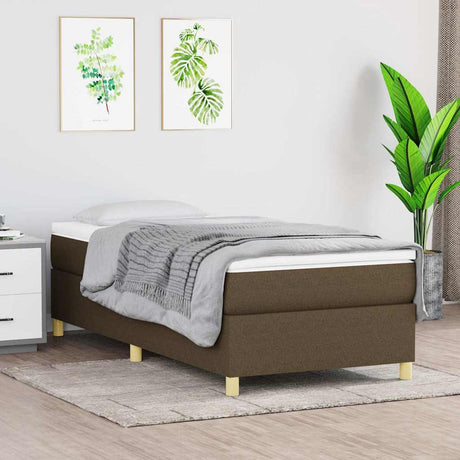 Vidaxl boxspring bed 80x200 cm stof donkerbruin