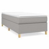 Vidaxl boxspring bed 90x190 cm stof lichtgrijs