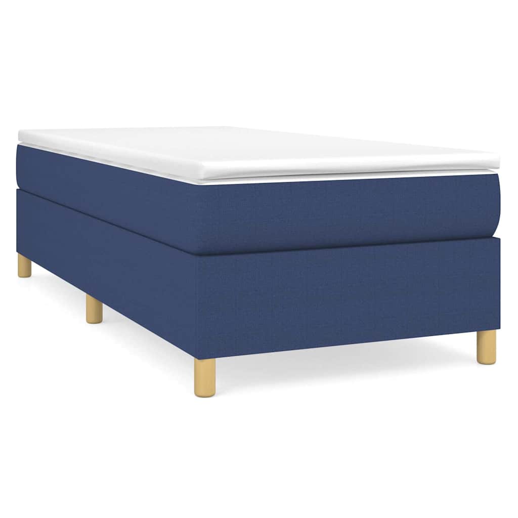 Vidaxl boxspring bed 90x190 cm stof blauw