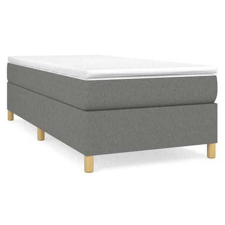 Vidaxl boxspring bed 100x200 cm stof donkergrijs