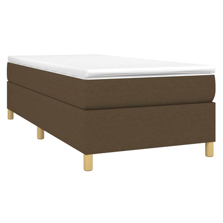 Vidaxl boxspring bed 100x200 cm stof donkerbruin