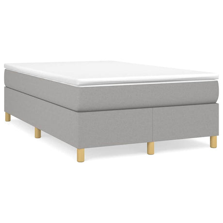 Vidaxl boxspring bed 120x200 cm stof lichtgrijs