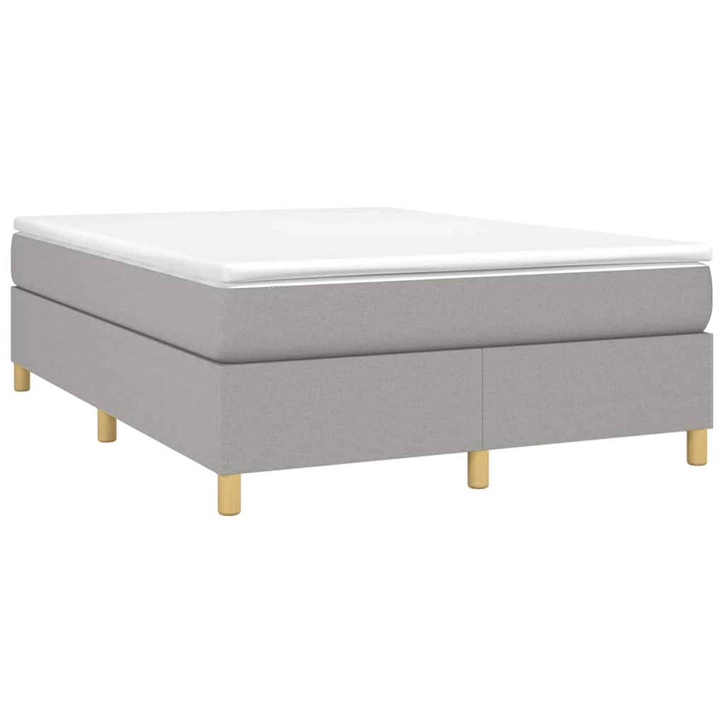 Vidaxl boxspring bed stof lichtgrijs 140x190 cm