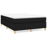 Vidaxl boxspring bed stof zwart 140x190 cm