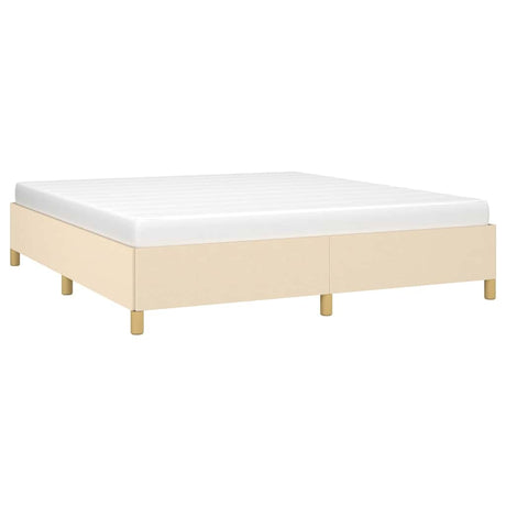 Vidaxl boxspring bed stof crèmekleurig 160x200 cm