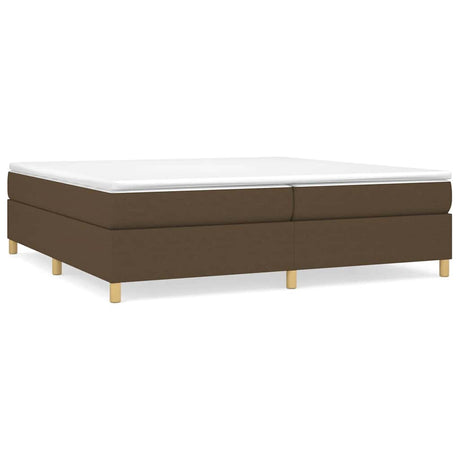 Vidaxl boxspring bed stof donkerbruin 200x200 cm