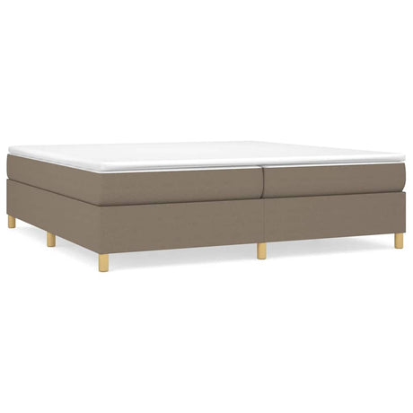 Vidaxl boxspring bed stof taupe 200x200 cm
