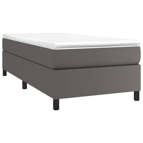 Vidaxl boxspring bed kunstleer grijs 90x190 cm