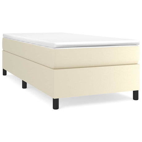 Vidaxl boxspring bed kunstleer crèmekleurig 90x200 cm