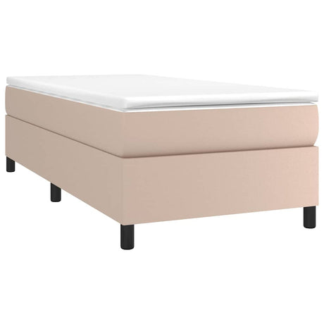 Vidaxl boxspring bed kunstleer cappuccinokleurig 100x200 cm