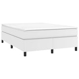 Vidaxl boxspring bed kunstleer wit 140x190 cm