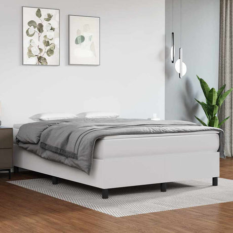 Vidaxl boxspring bed kunstleer wit 140x200 cm