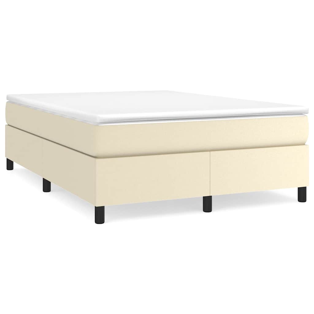 Vidaxl boxspring bed kunstleer crèmekleurig 140x200 cm