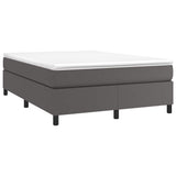 Vidaxl boxspring bed kunstleer grijs 140x200 cm