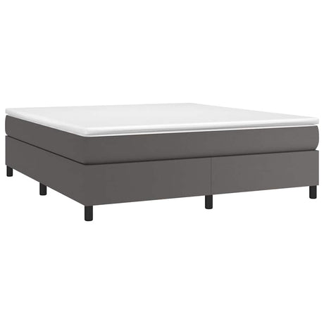 Vidaxl boxspring bed kunstleer grijs 160x200 cm
