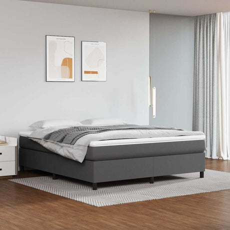 Vidaxl boxspring bed kunstleer grijs 160x200 cm