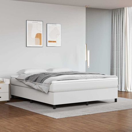 Vidaxl boxspring bed kunstleer wit 180x200 cm