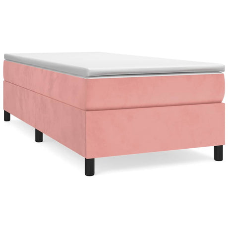 Vidaxl boxspring bed fluweel roze 80x200 cm