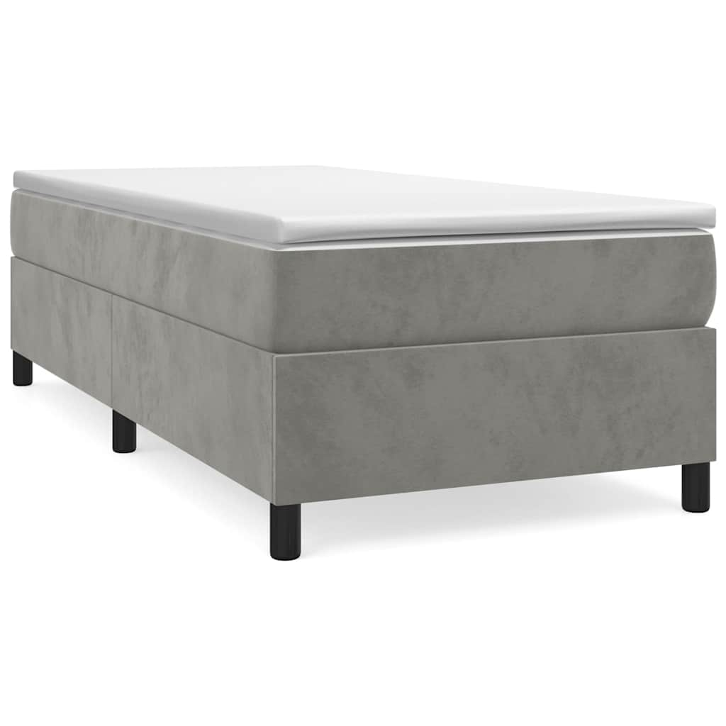 Vidaxl boxspring bed 90x190 cm fluweel lichtgrijs