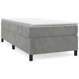 Vidaxl boxspring bed 90x200 cm fluweel lichtgrijs