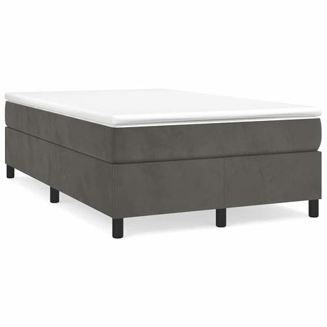 Vidaxl boxspring bed 120x200 cm fluweel donkergrijs