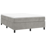 Vidaxl boxspring bed 140x190 cm fluweel lichtgrijs