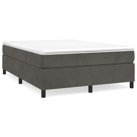 Vidaxl boxspring bed 140x190 cm fluweel donkergrijs