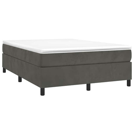 Vidaxl boxspring bed 140x190 cm fluweel donkergrijs