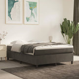 Vidaxl boxspring bed 140x200 cm fluweel donkergrijs