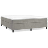 Vidaxl boxspring bed 180x200 cm fluweel lichtgrijs