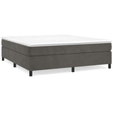 Vidaxl boxspring bed 180x200 cm fluweel donkergrijs