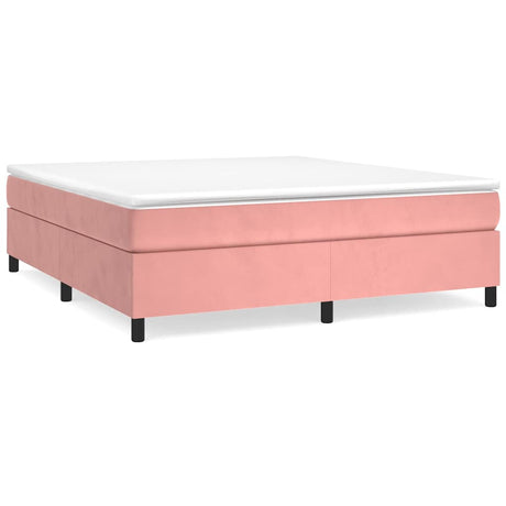 Vidaxl boxspring bed fluweel roze 180x200 cm
