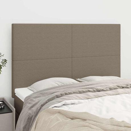 Vidaxl hoofdbord taupe 144x5x118 128 cm stof