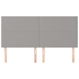Vidaxl hoofdbord lichtgrijs 160x5x118 128 cm stof