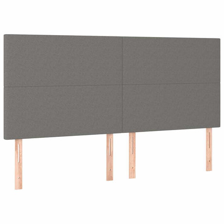 Vidaxl hoofdbord donkergrijs 180x5x118 128 cm stof