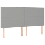 Vidaxl hoofdbord lichtgrijs 200x5x118 128 cm stof